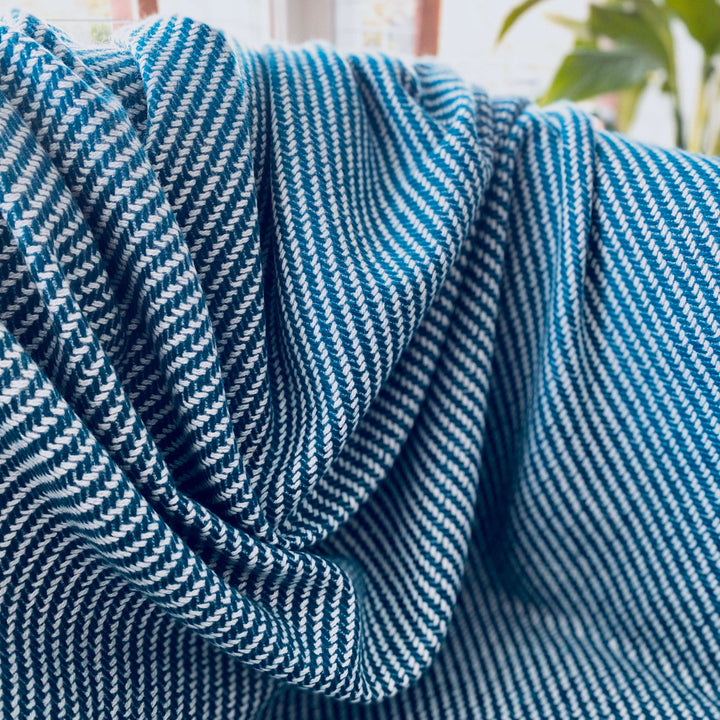 Teal Luxury Cashmere Blanket | Made In The UK | Ava Innes