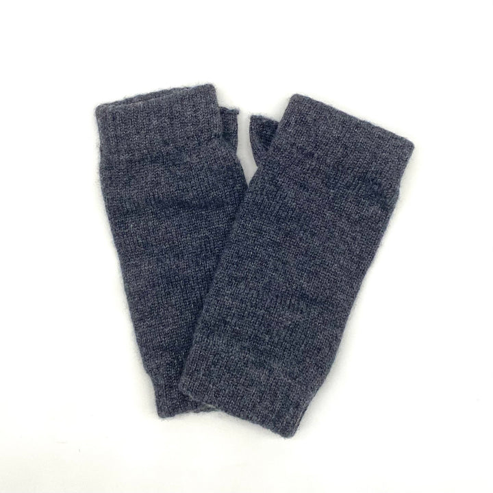Cashmere Ribbed Fingerless Gloves / Wrist Warmers