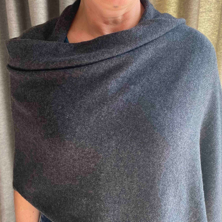 Charcoal Luxury Light Pure Cashmere Wrap
