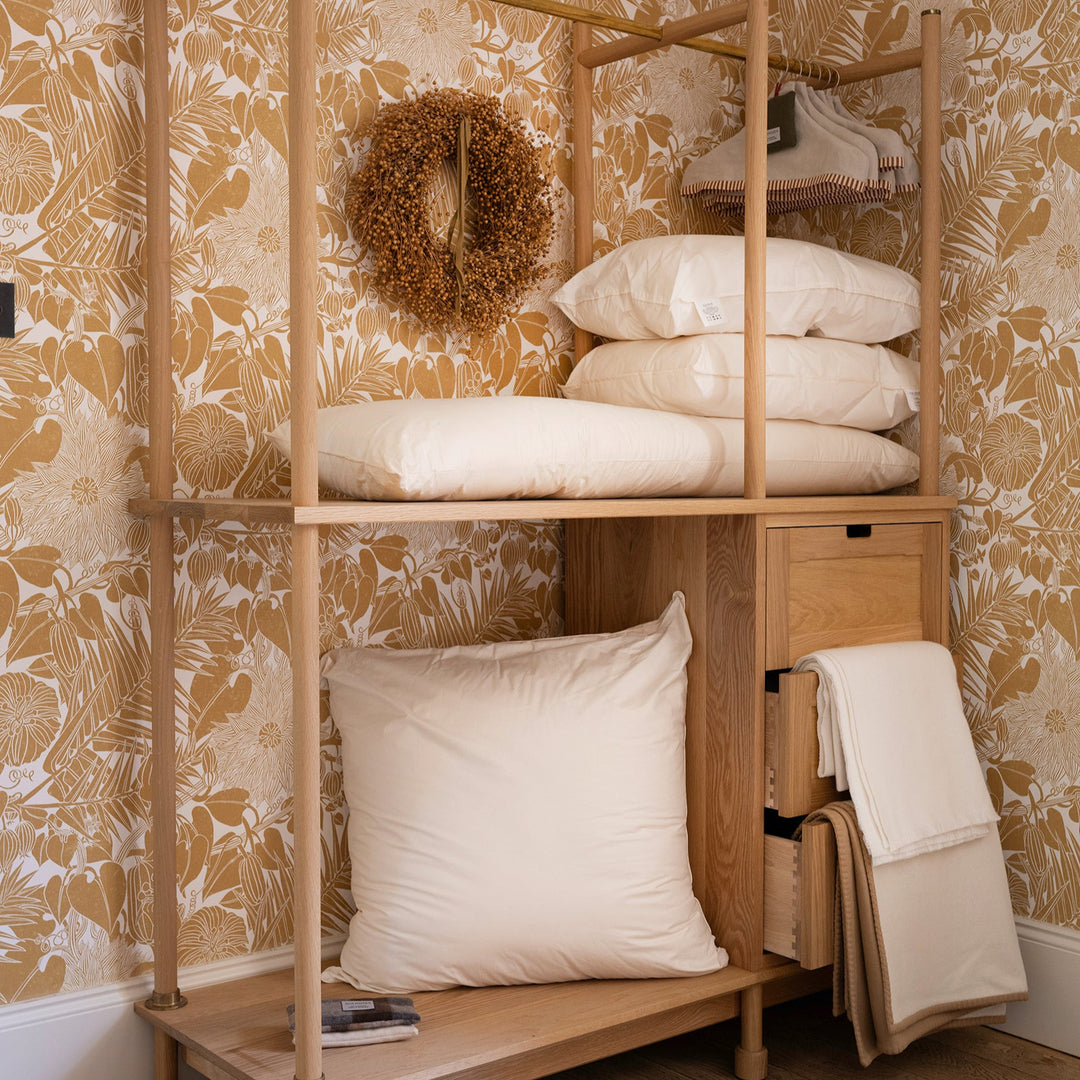 Soft Wool & Organic Cotton Bed Pillow + Additional Filling