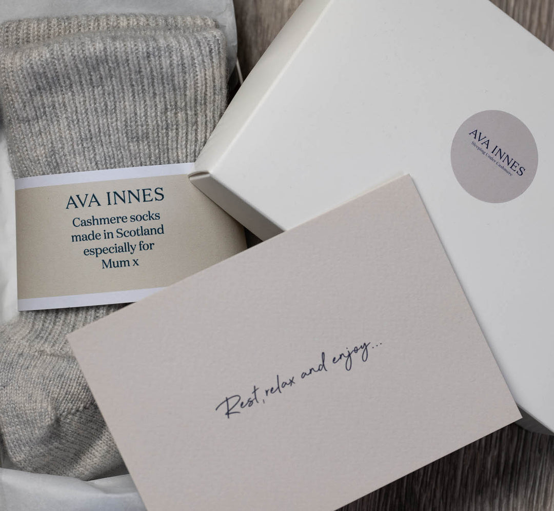 Light Grey Pure Cashmere Socks