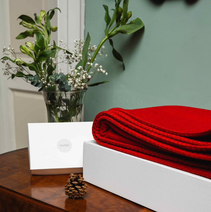 Red Luxury Cashmere Blanket