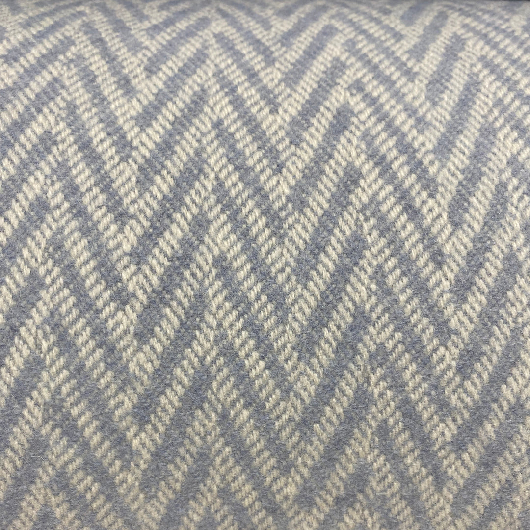 Soft Blue Herringbone Throw