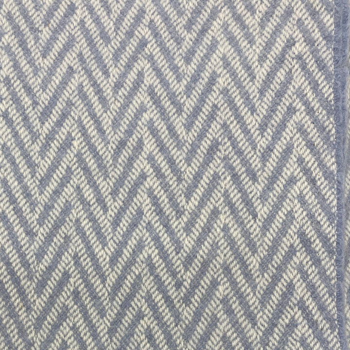 Soft Blue Herringbone Throw