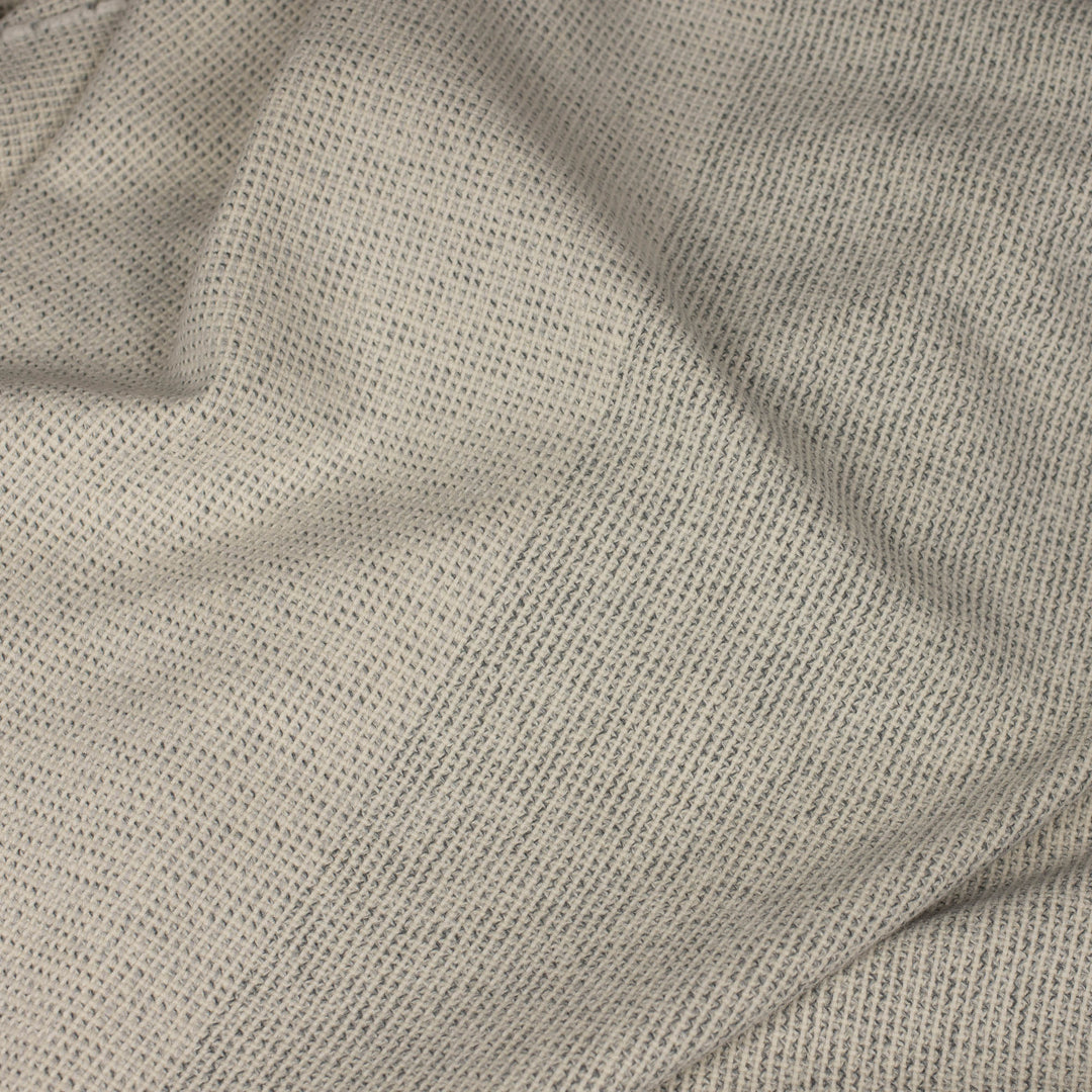 Grey and Natural Pure Wool Blanket