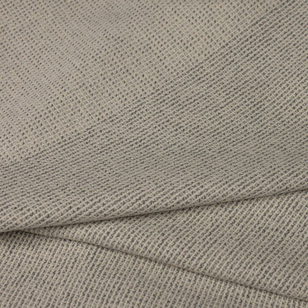 Grey and Natural Pure Wool Blanket