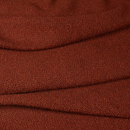 Burnt Orange Boucle Pure Wool Blanket