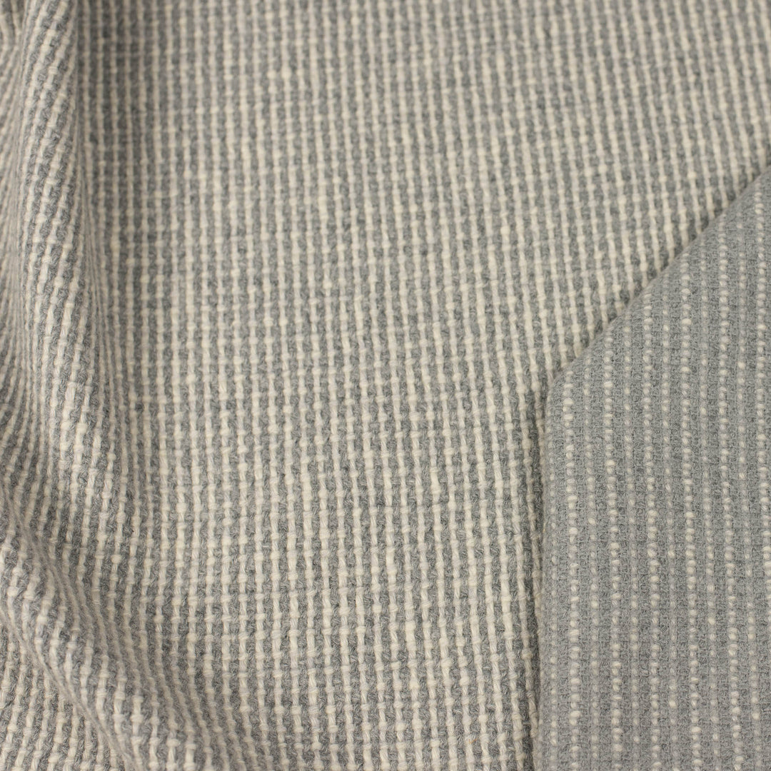 Grey and White Pure Wool Blanket