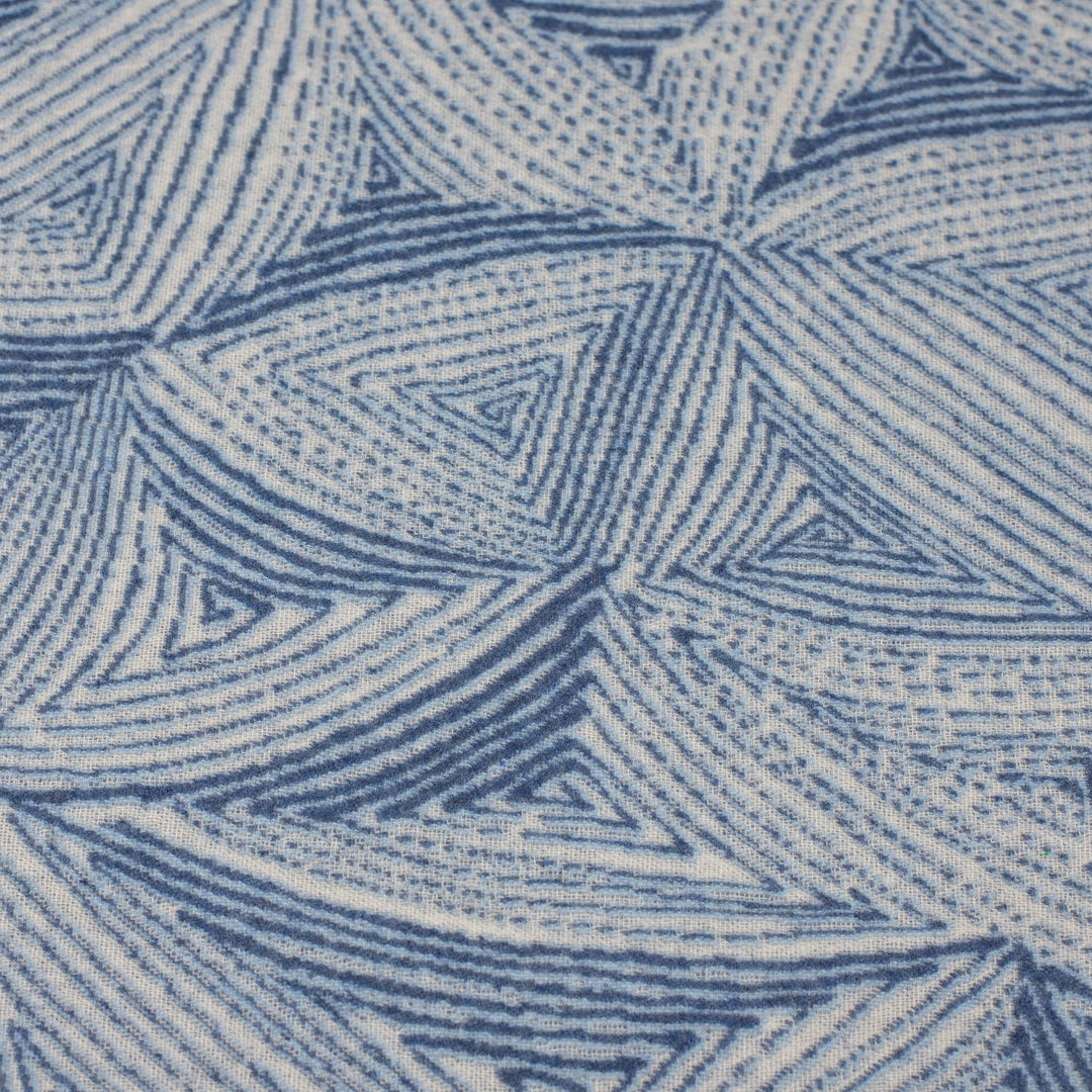 Blue White Floral Cashmere Blanket