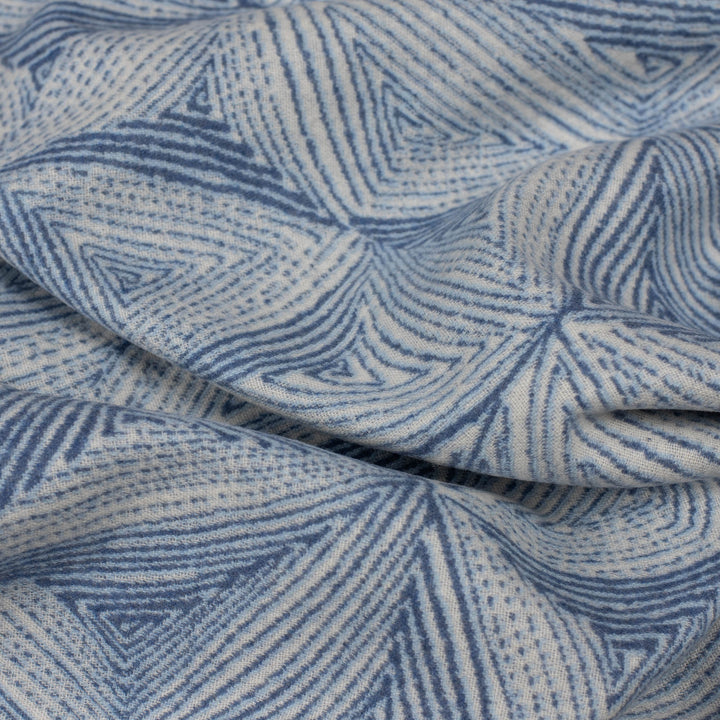 Blue White Floral Cashmere Blanket