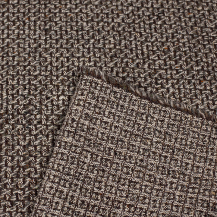 Brown and Natural Wool Blanket
