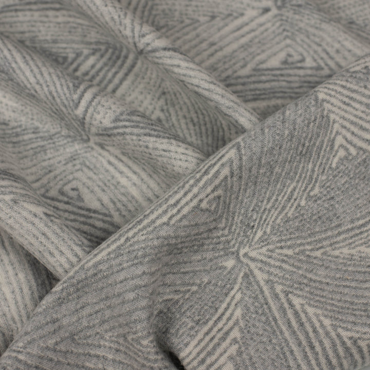 Grey White Floral Cashmere Blanket