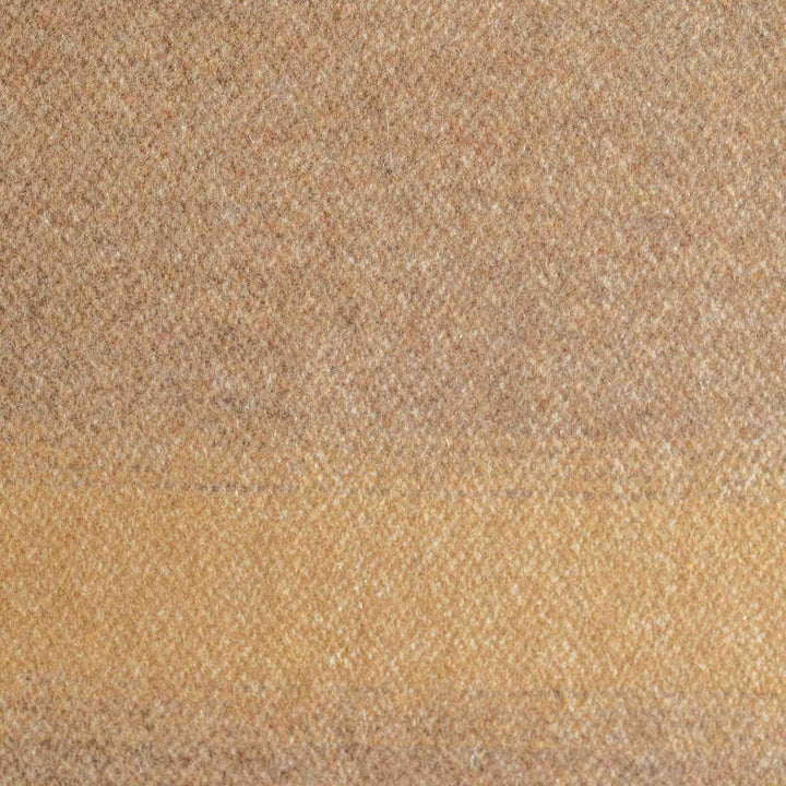 Camel Striped Luxury Cashmere Blanket | Made In The UK | Ava Innes