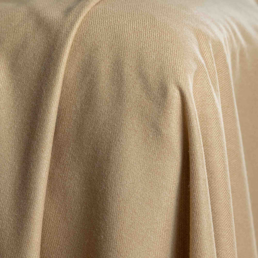 Large Light Camel Lightweight Luxury Cashmere Blanket