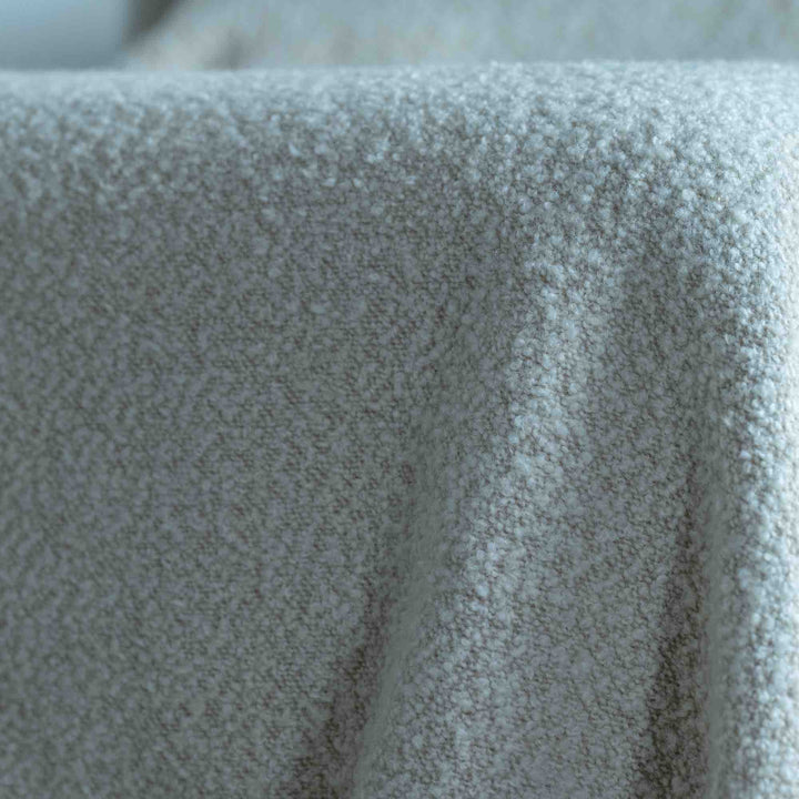 Soft Natural and Peach Boucle Large Pure Wool Blanket
