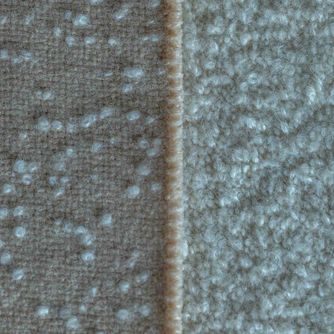 Soft Natural and Peach Boucle Large Pure Wool Blanket