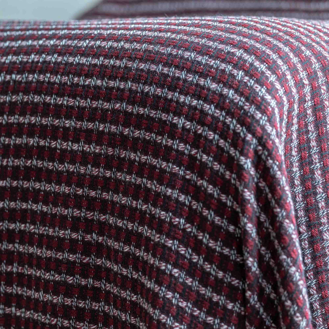 Large Red and Black Textured Luxury Cashmere Blanket