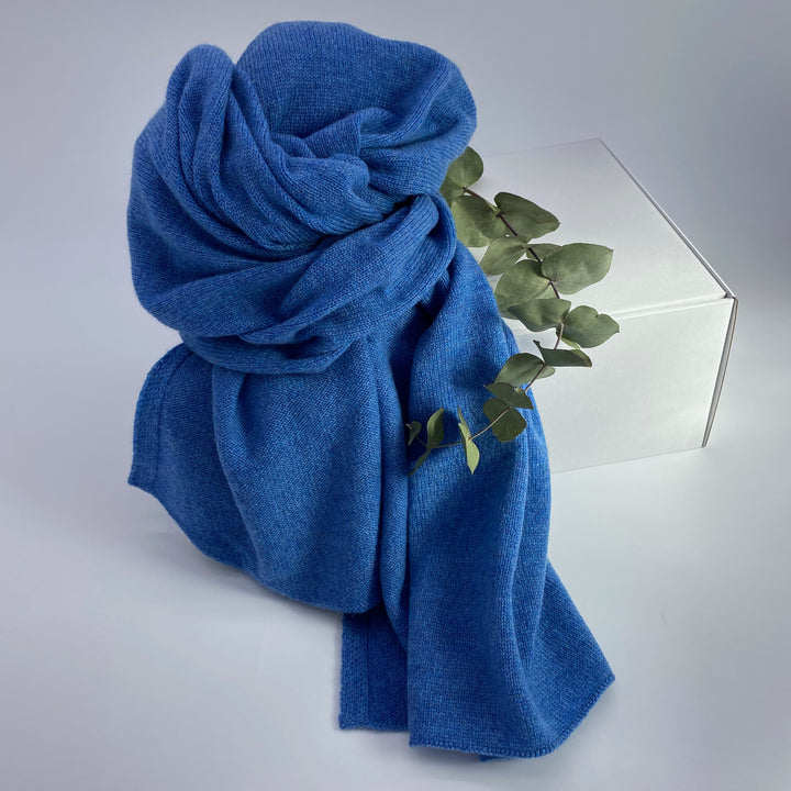 Teal Blue Luxury Light Pure Cashmere Wrap