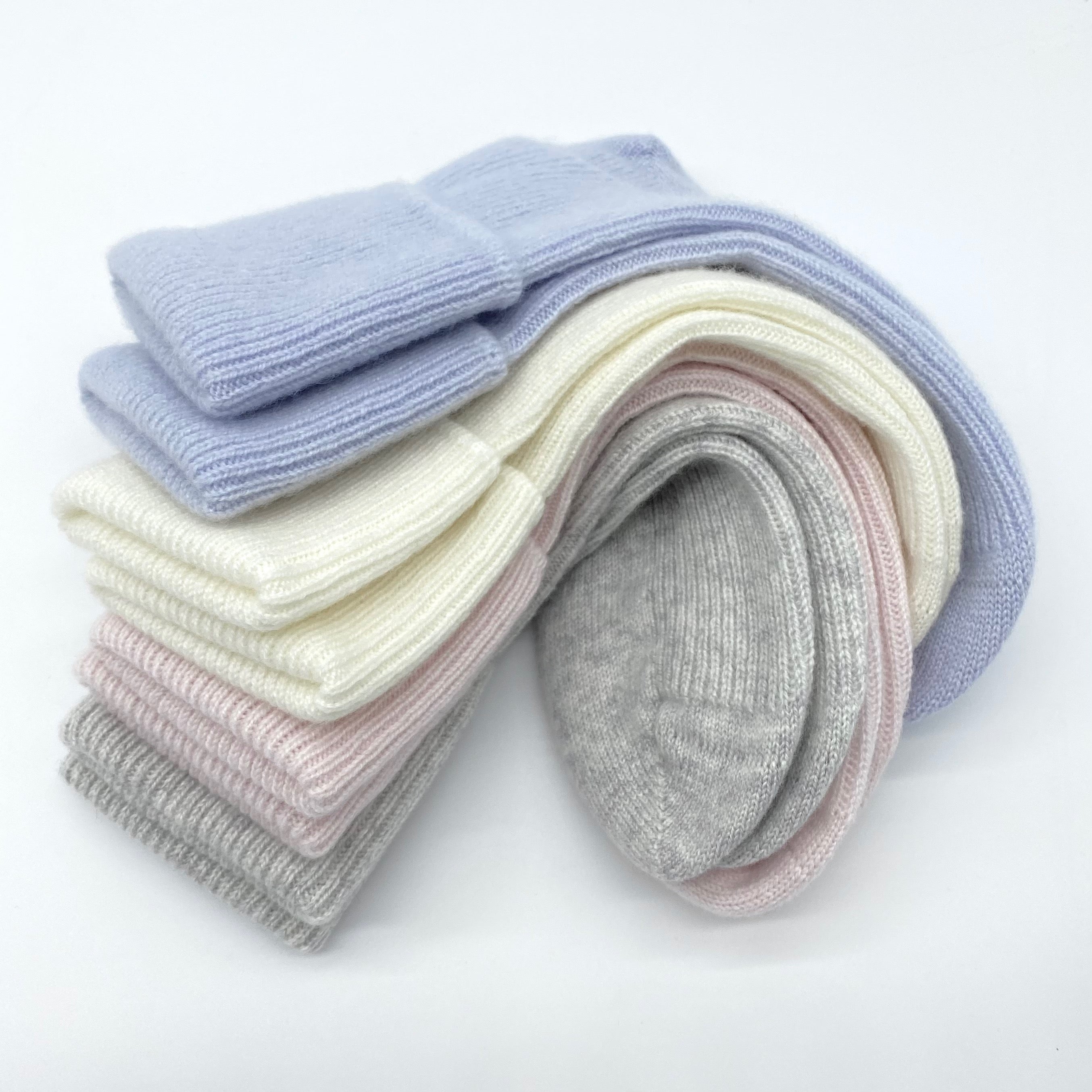 Light Grey Luxury Pure Cashmere Bed Socks