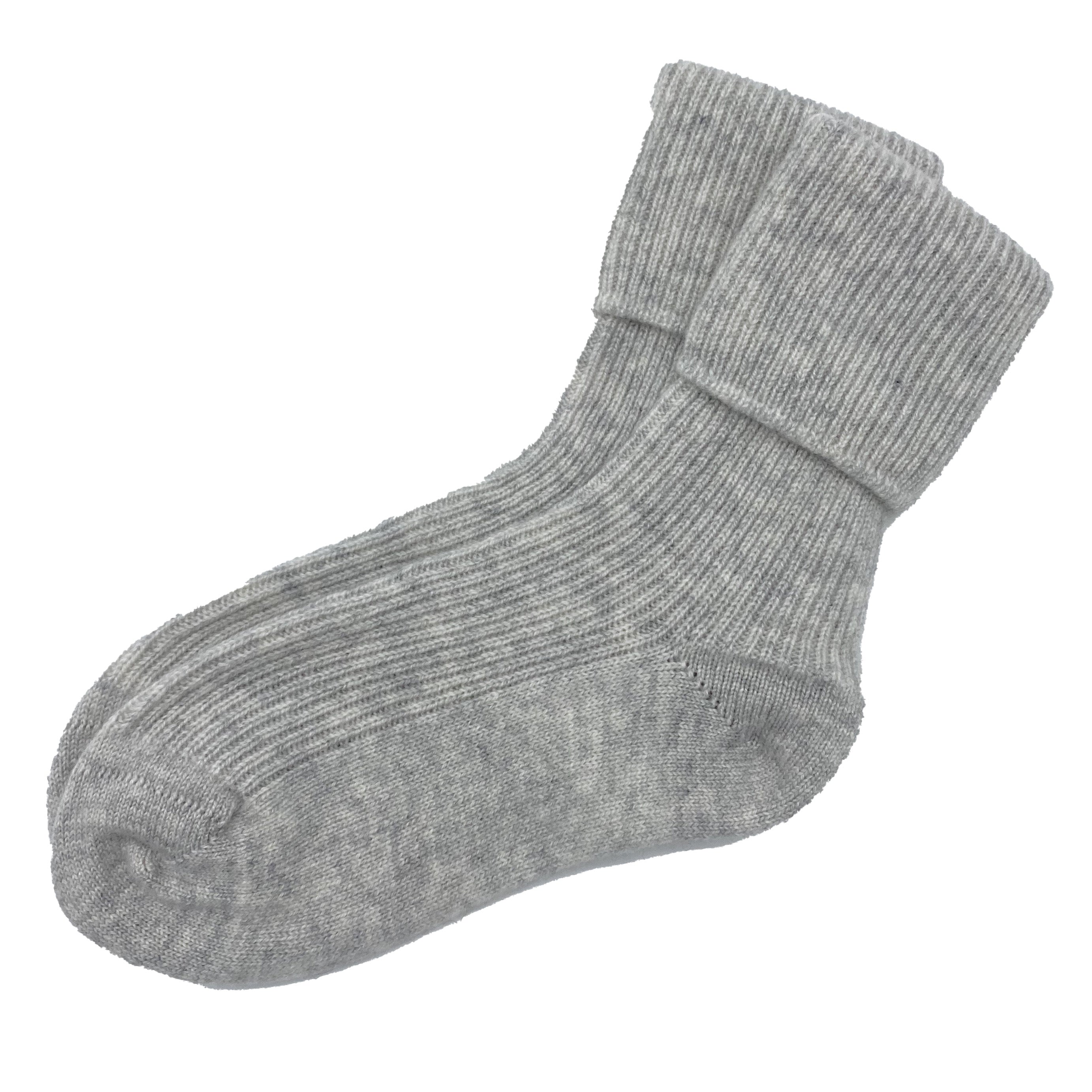 Light Grey Luxury Pure Cashmere Bed Socks