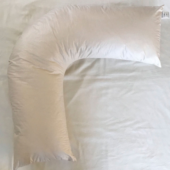 V Shaped Organic Cotton Zipped Pillowcase | Made In The UK | Ava Innes