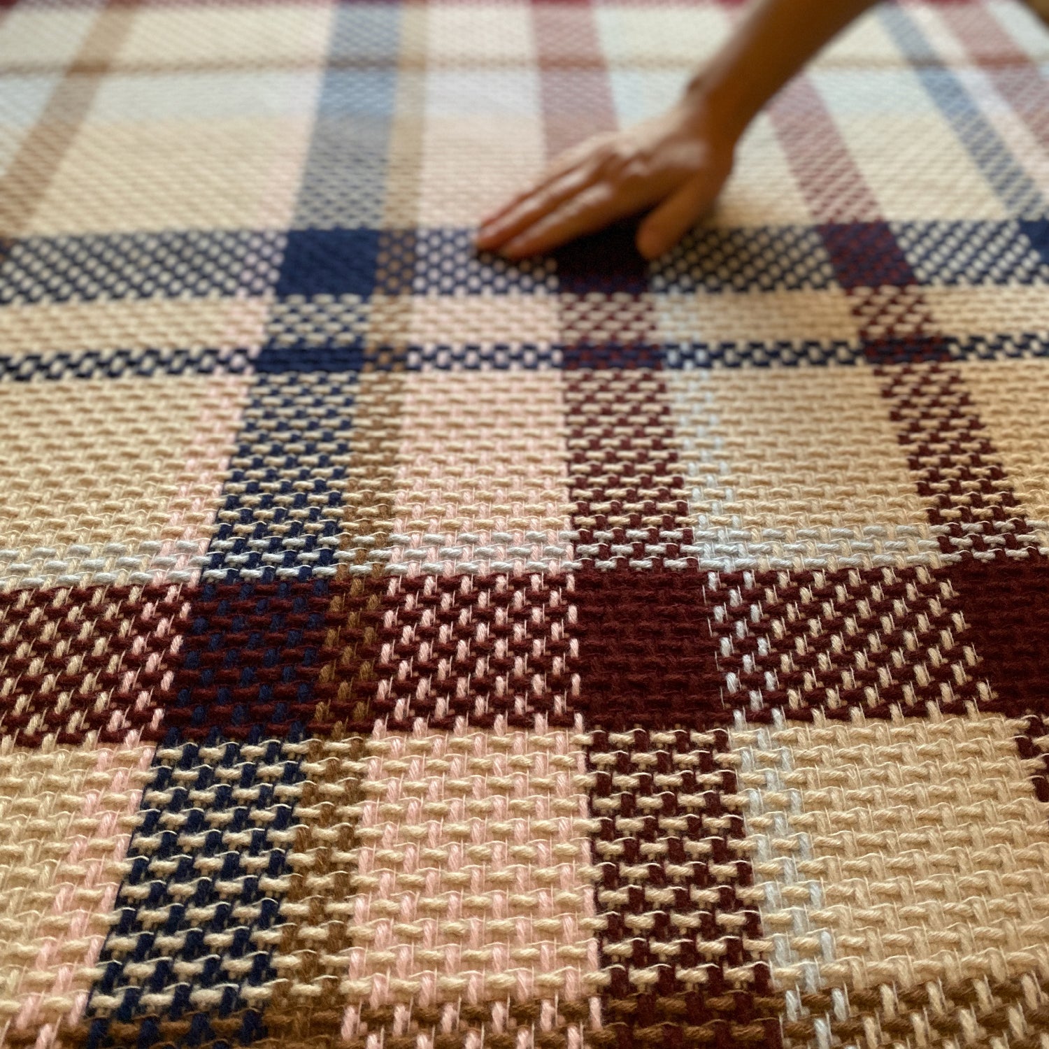 Large All Wool Chunky Soft Contemporary Blanket