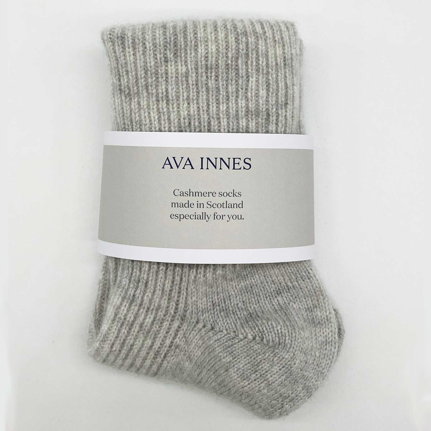 Light Grey Luxury Pure Cashmere Bed Socks