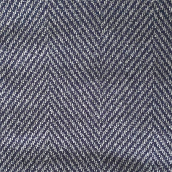 Large Blue Soft All Wool Herringbone Blanket