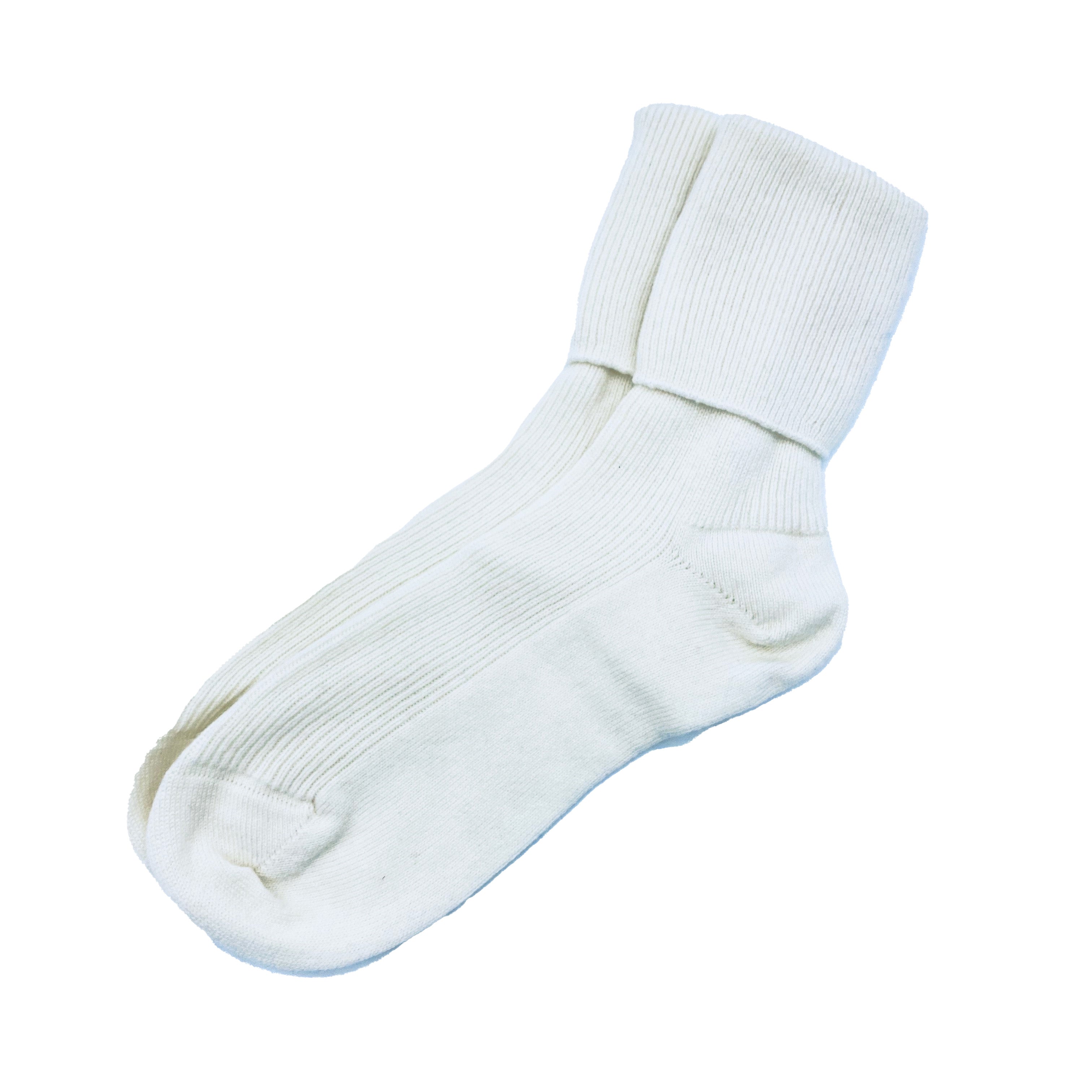 Cream Luxury Ribbed Cashmere Socks