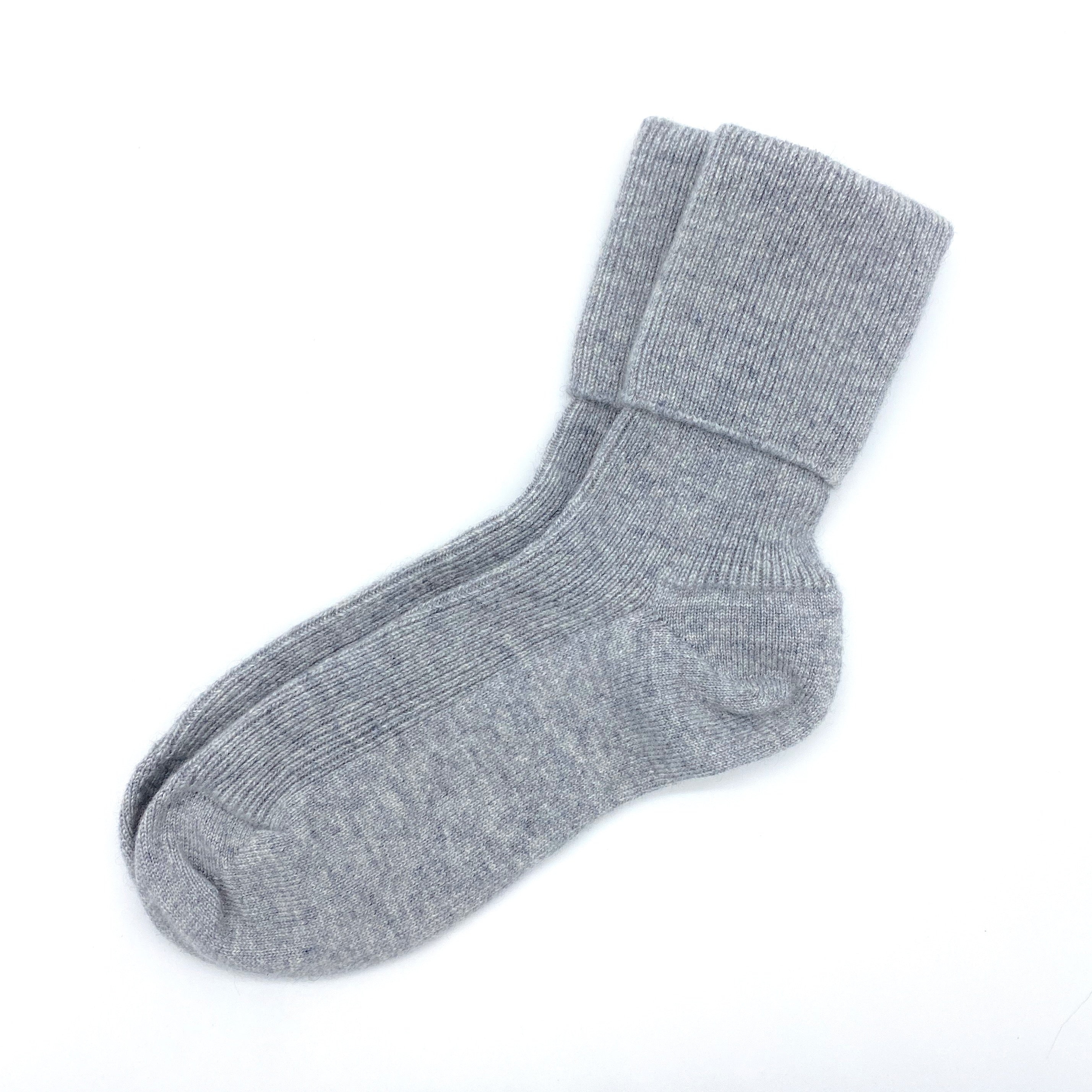 Set Of 3 Luxury Ladies Ribbed Cashmere Socks