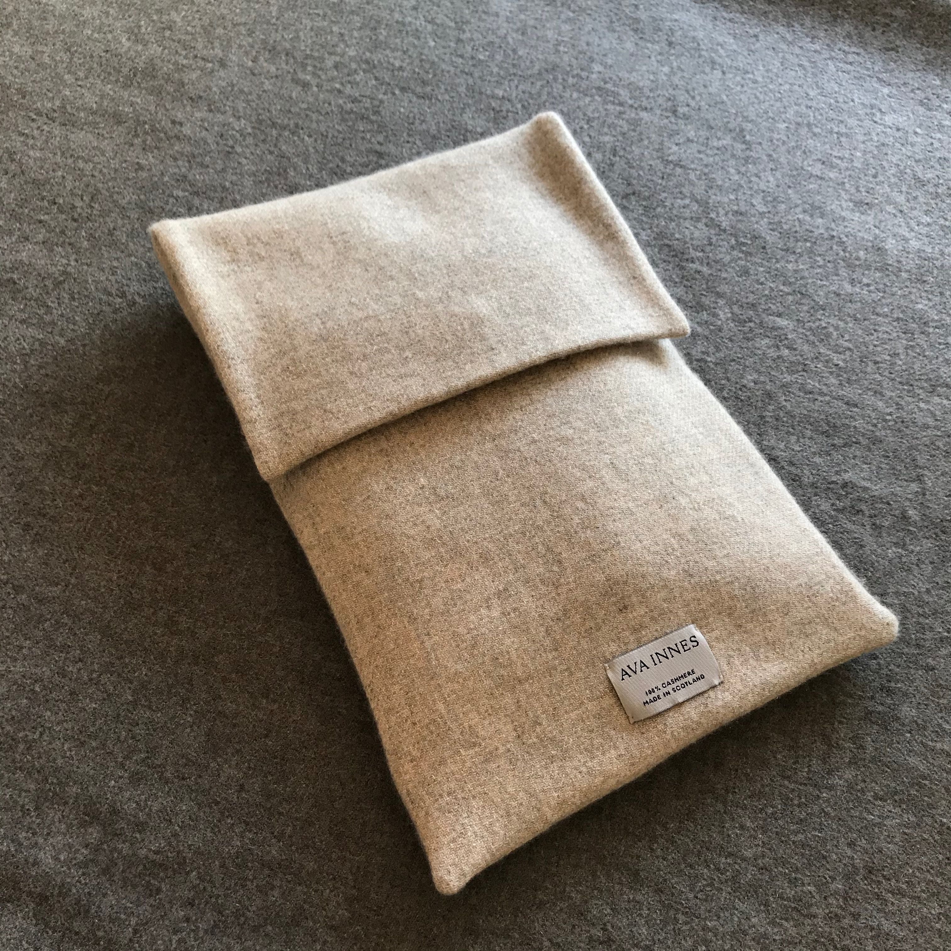Luxury Cashmere Natural Hot Water Bottle Cover
