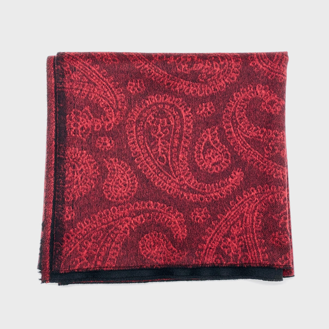Luxury Red and Black Cashmere Blanket