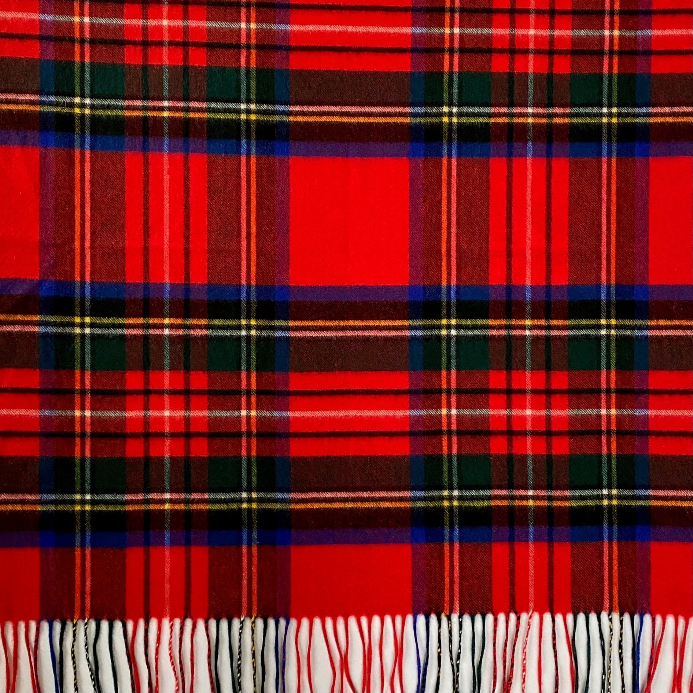Cashmere Red Tartan Comfort Blanket