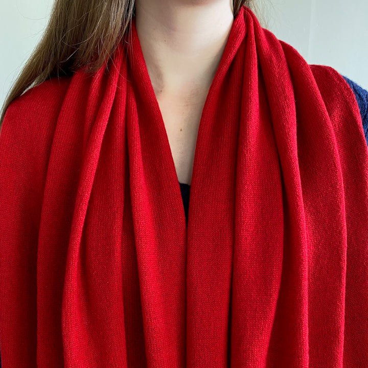 Red Luxury Light Pure Cashmere Wrap