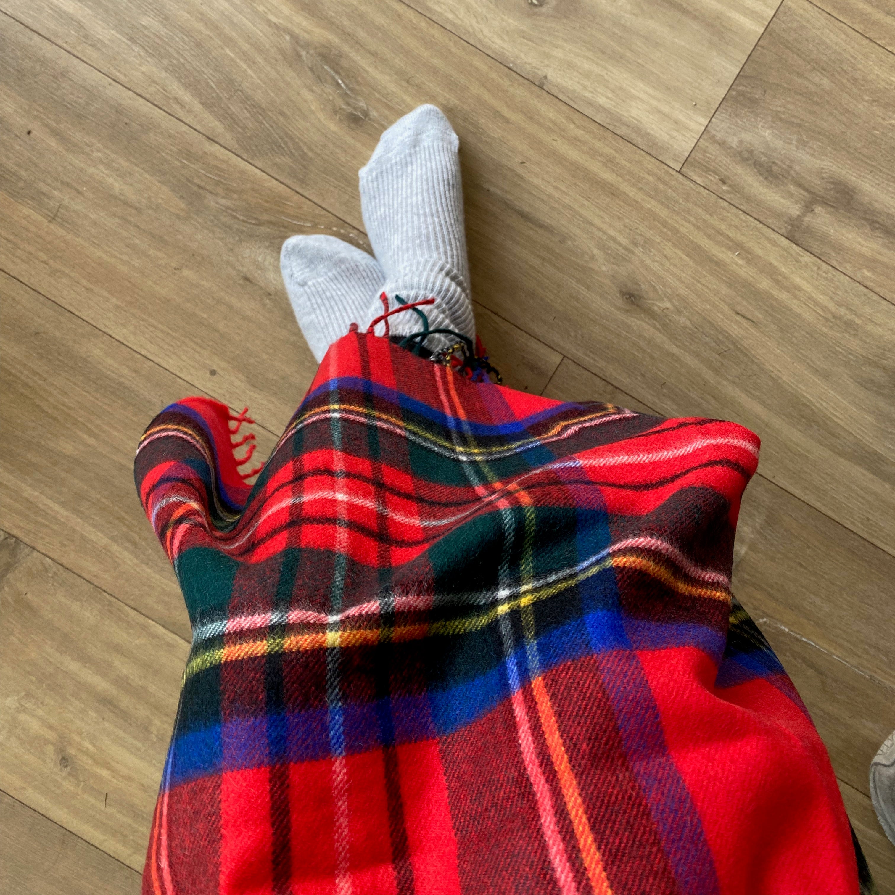 Cashmere Red Tartan Comfort Blanket