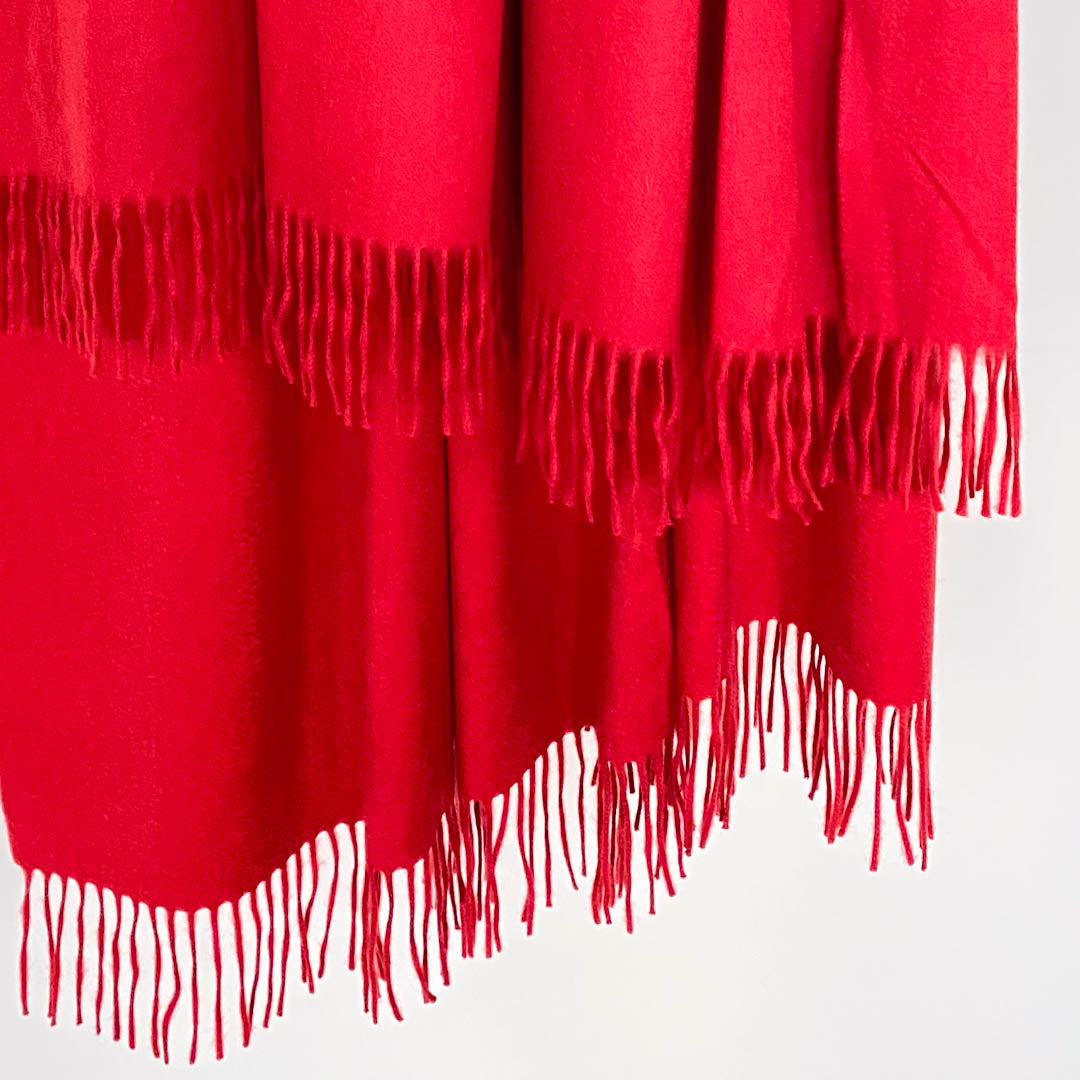 Red 100% Luxury Cashmere Throw