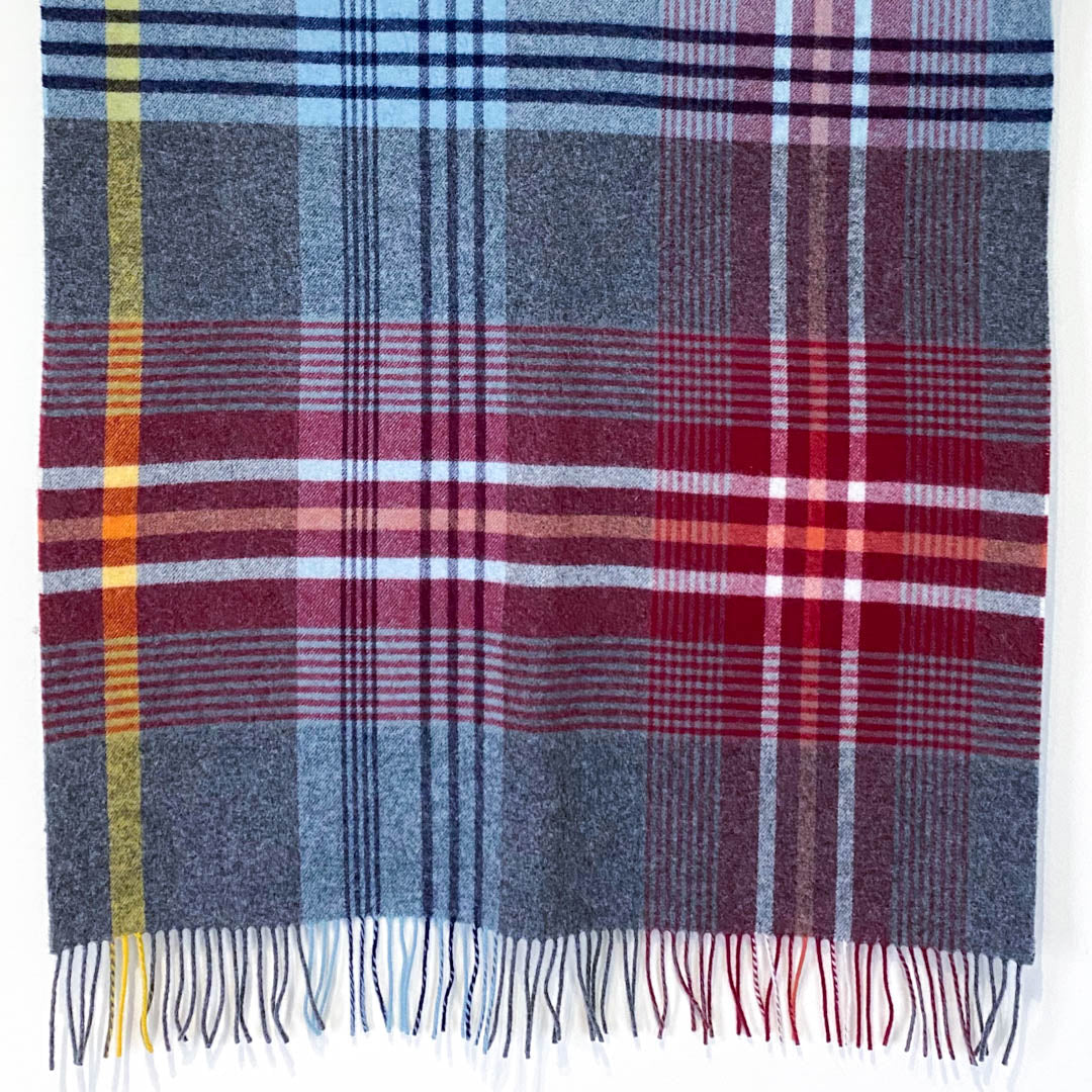 Brushed Wool Check Comfort Blanket