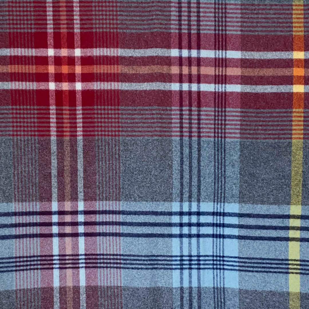 Brushed Wool Check Comfort Blanket