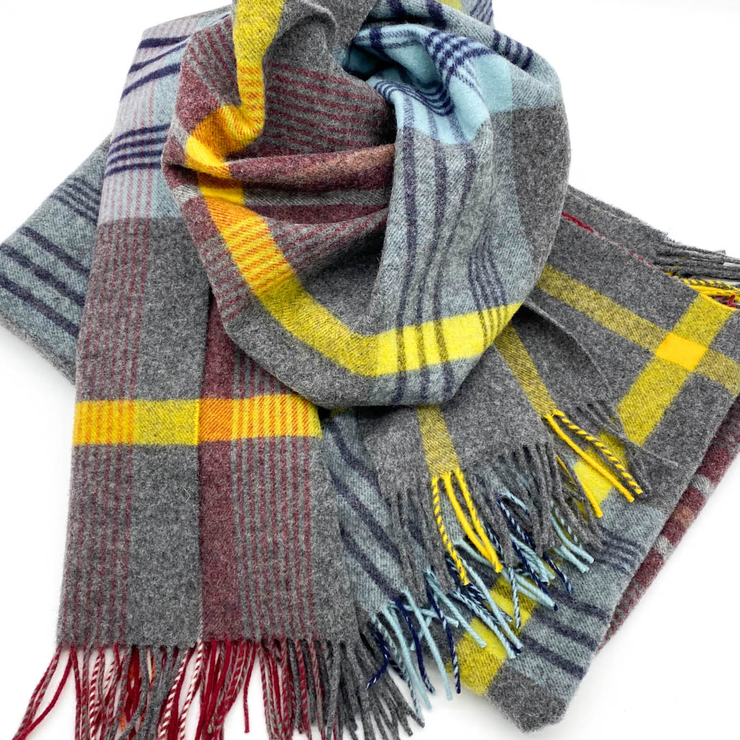 Brushed Wool Check Comfort Blanket