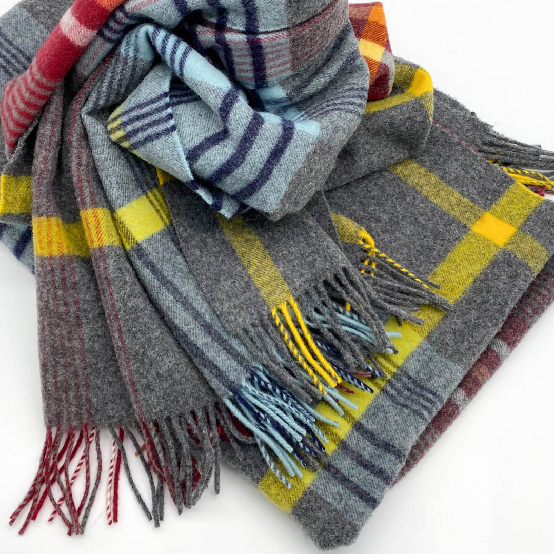 Brushed Wool Check Comfort Blanket