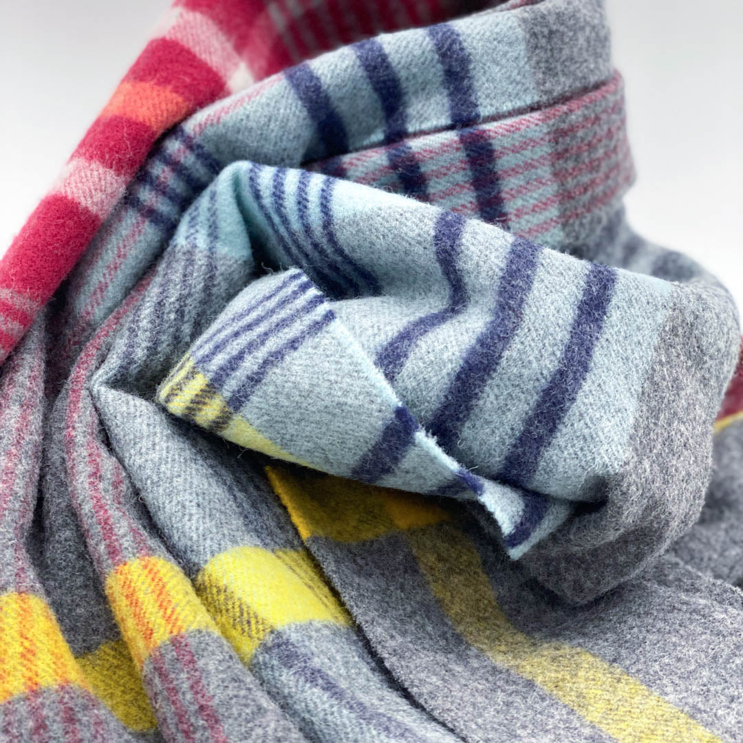Brushed Wool Check Comfort Blanket