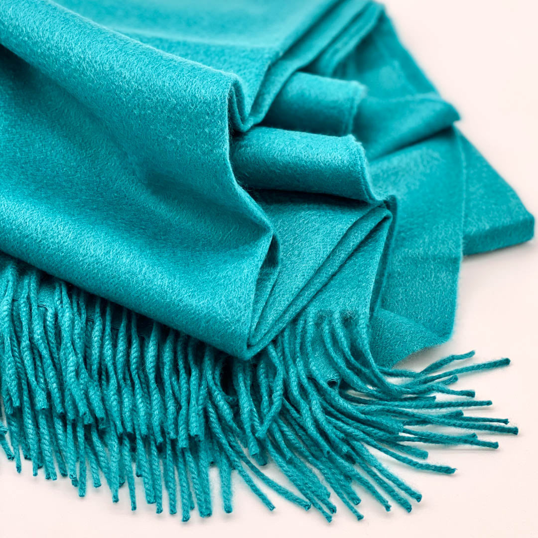 Turquoise Luxury Cashmere Throw