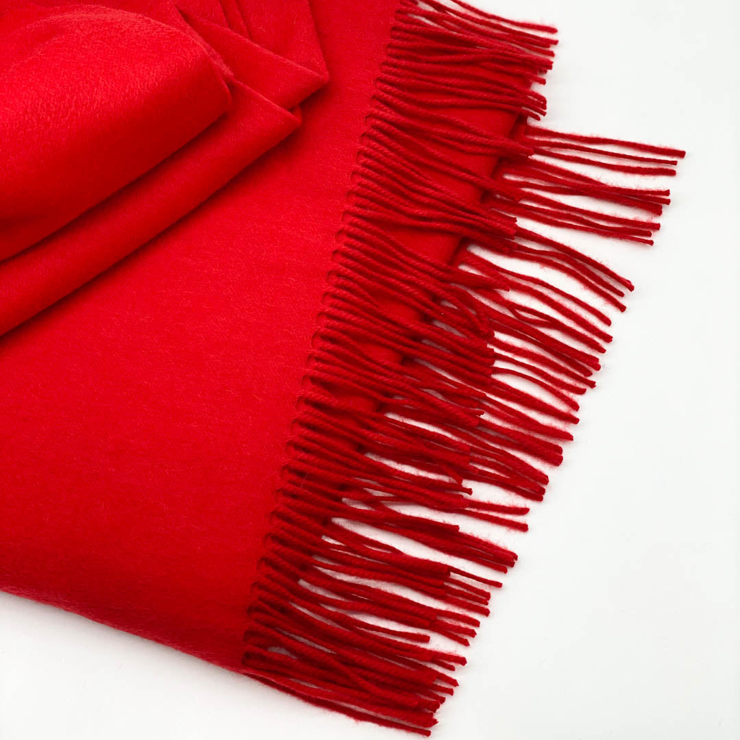 Red 100% Luxury Cashmere Throw