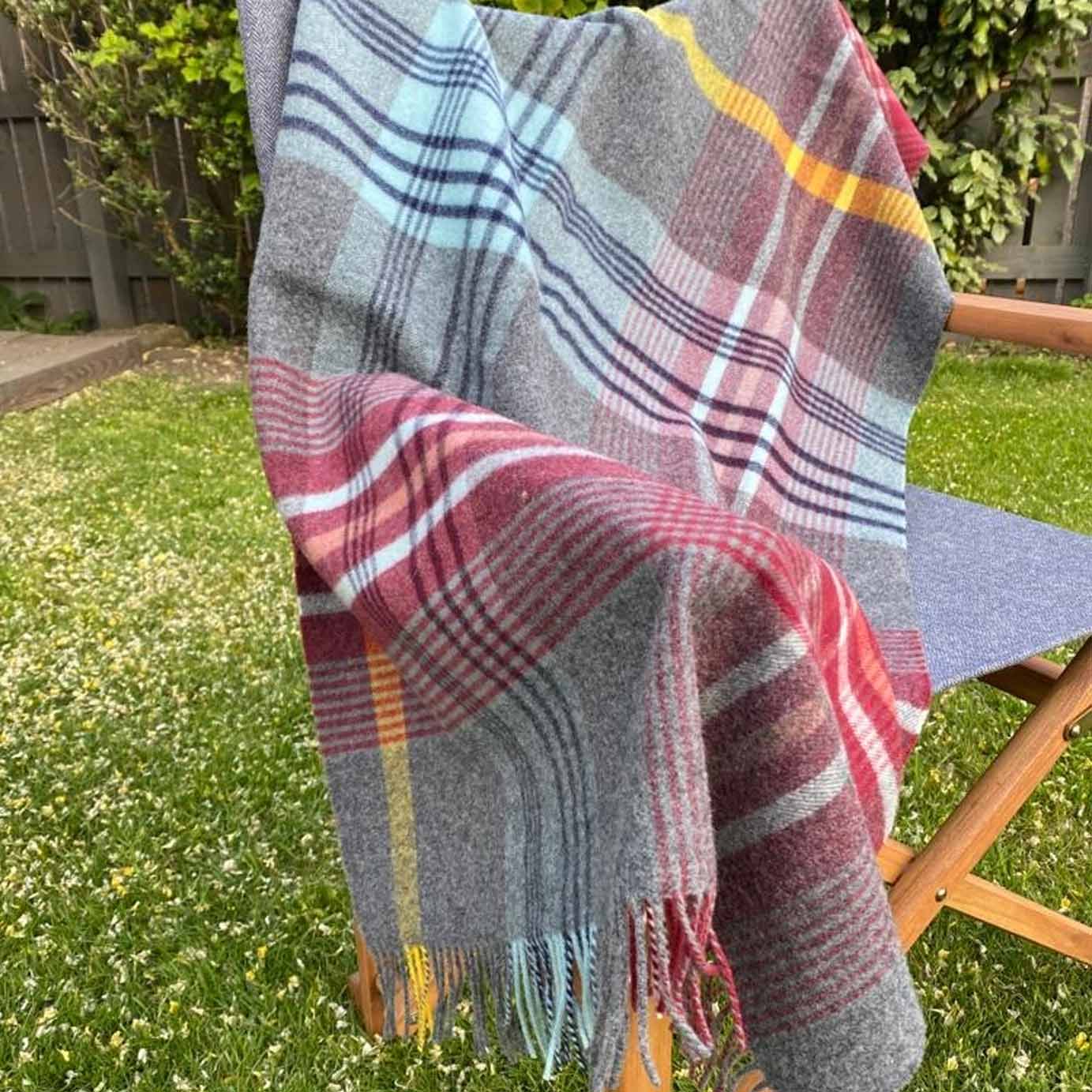 Brushed Wool Check Comfort Blanket