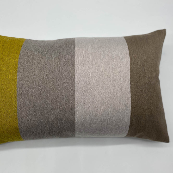 Beige, Oatmeal and Yellow Cashmere Cushion