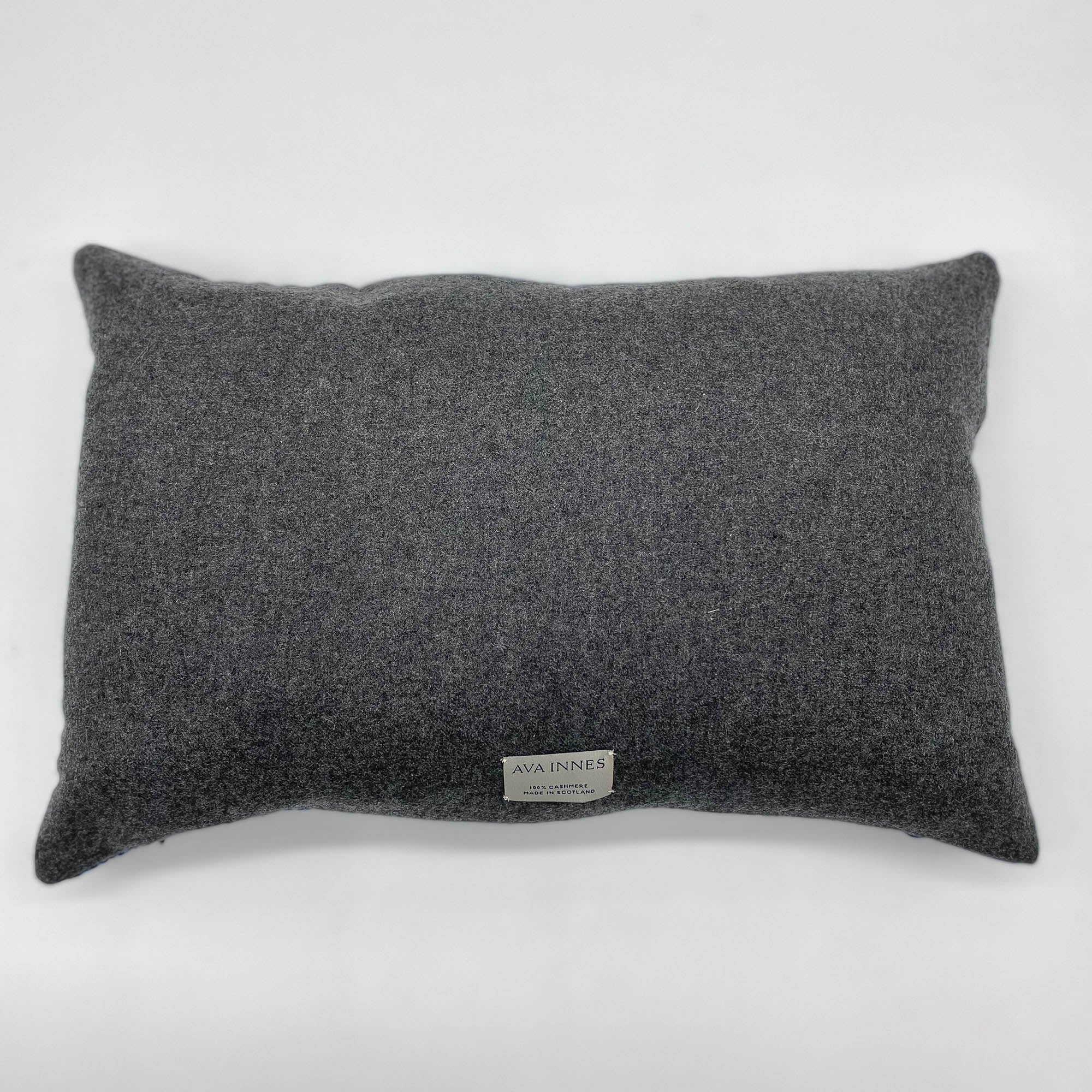 Ava Innes Blue Tweed Two Piece Cashmere Cushion