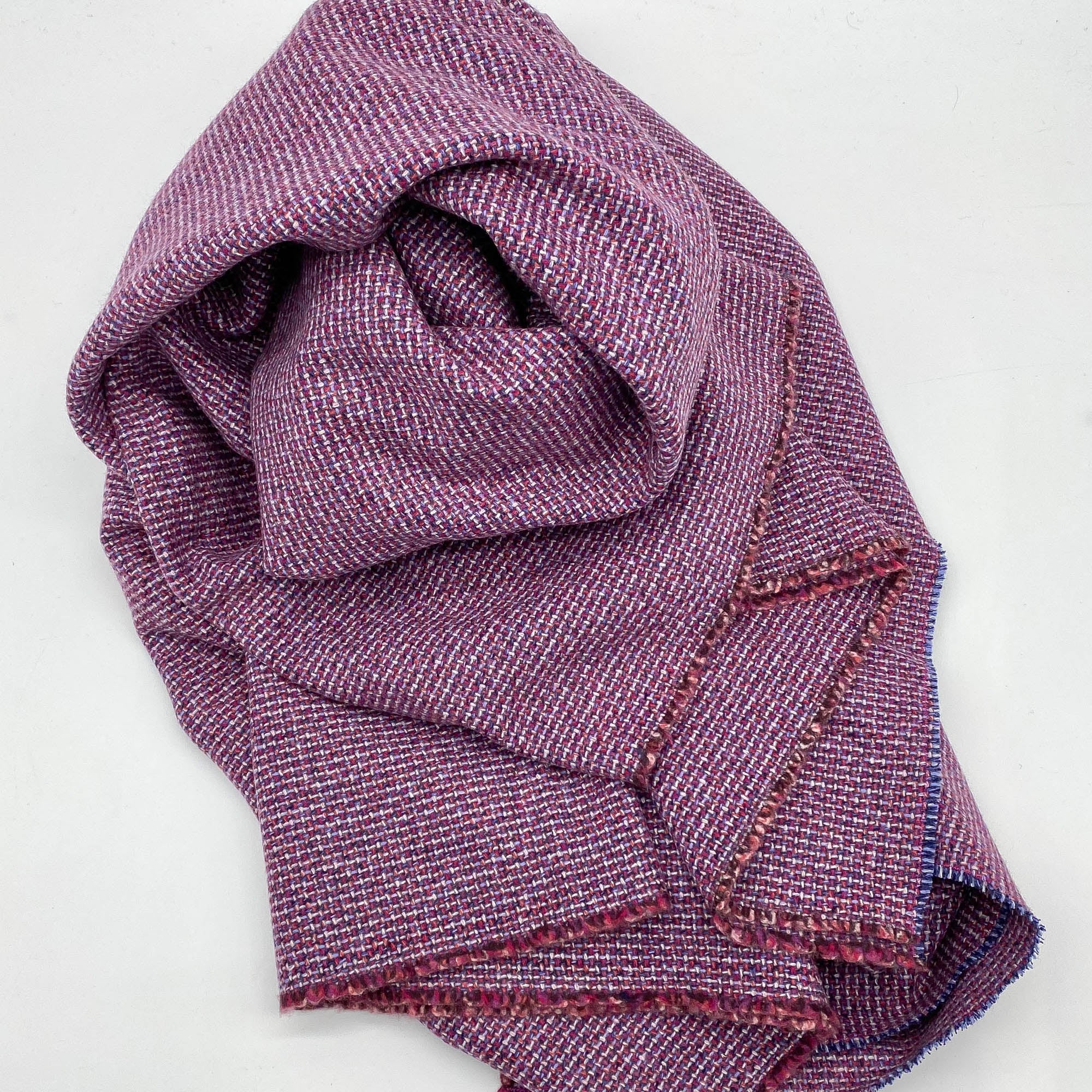 Pink and Blue Tweed Luxury Cashmere Throw