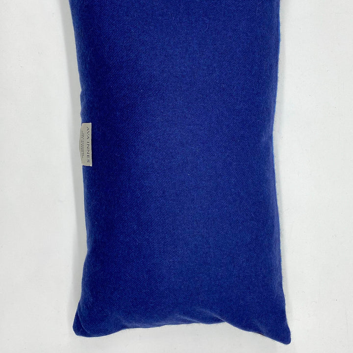 Blue Chunky Check Cashmere Cushion