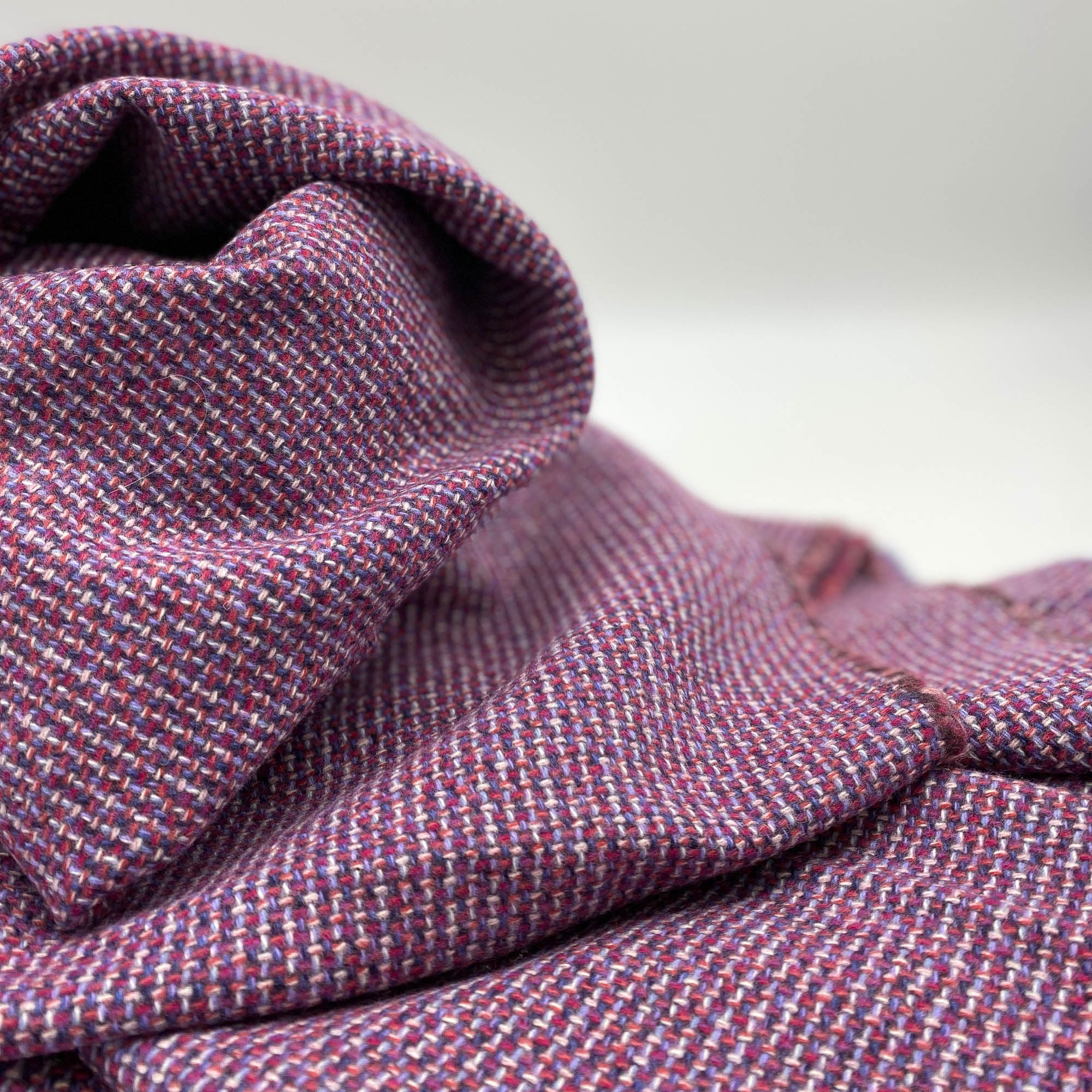 Pink and Blue Tweed Luxury Cashmere Throw