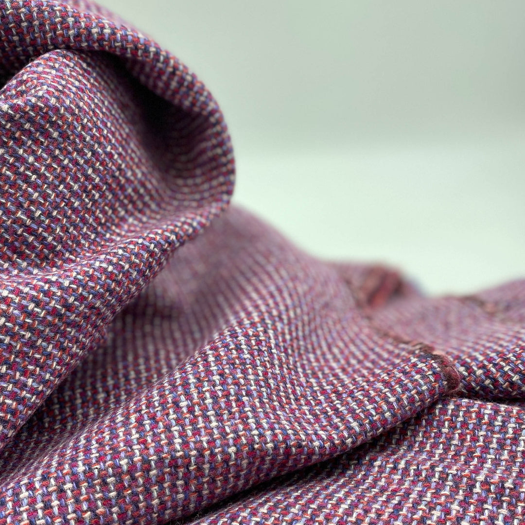 Pink and Blue Tweed Luxury Cashmere Throw